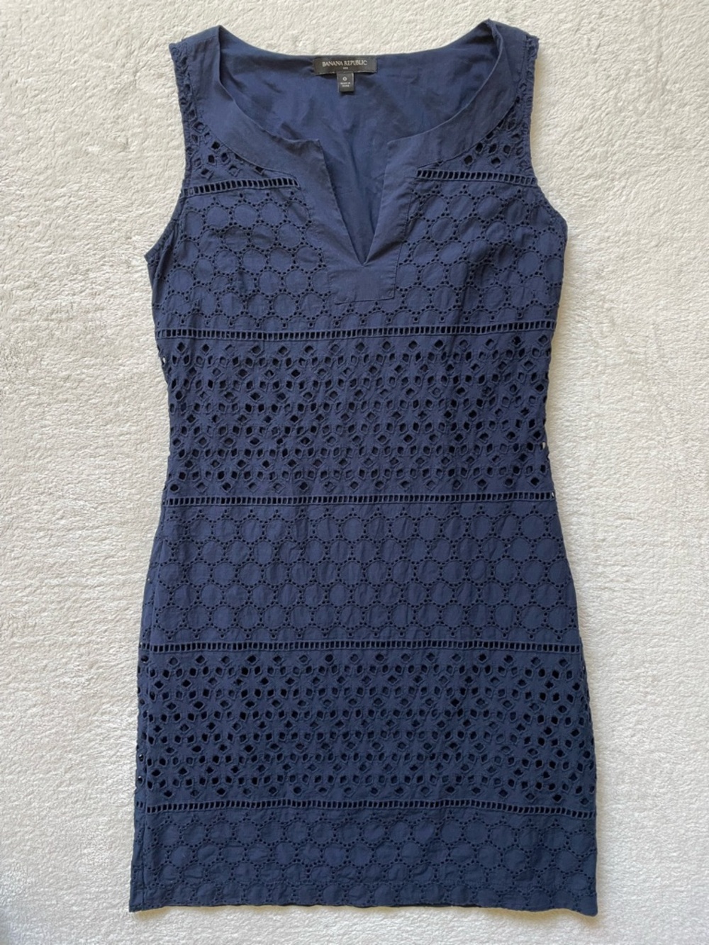 Banana Republic Navy Crochet Sheath Mini Dress Size 0